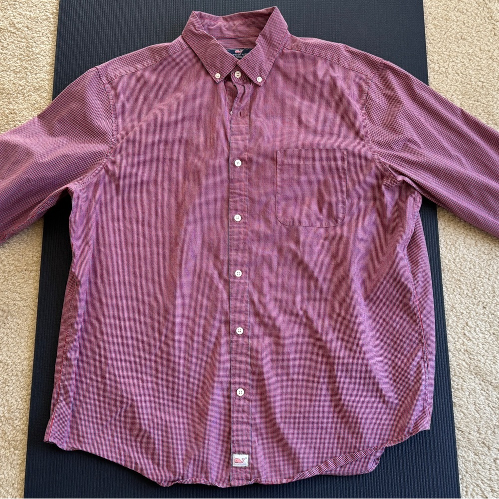 Vineyard Vines Classic fit Murphy Shirt XL (blue/red)